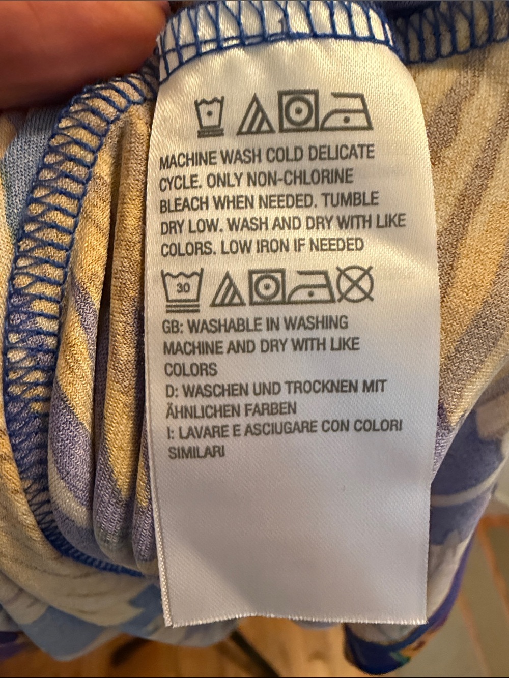 Attitudes by Renee Blue and Yellow Tropical Print Maxi Dress - Picture 5 of 5